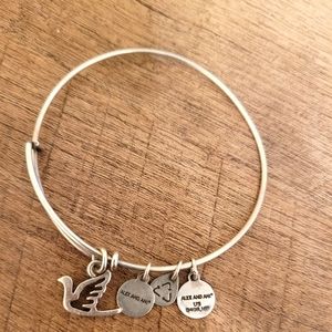 Alex and Ani Dove Bangle silver